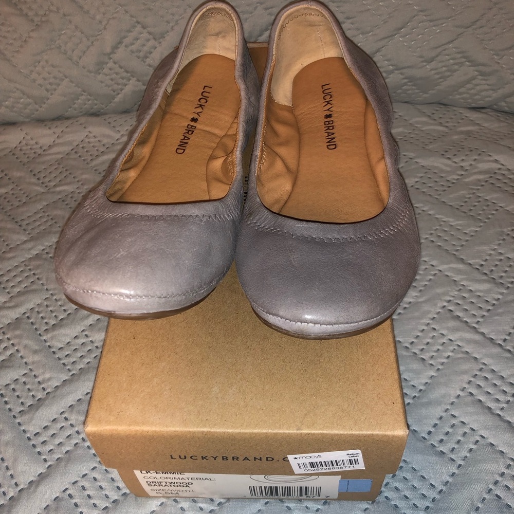 Lucky brand EMMIE flat shoes, size 6 1/2, used.